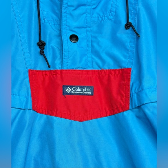 Vintage 90s Columbia Radial Sleeve Color Block Anorak Pullover Jacket Size Md - Picture 8 of 9